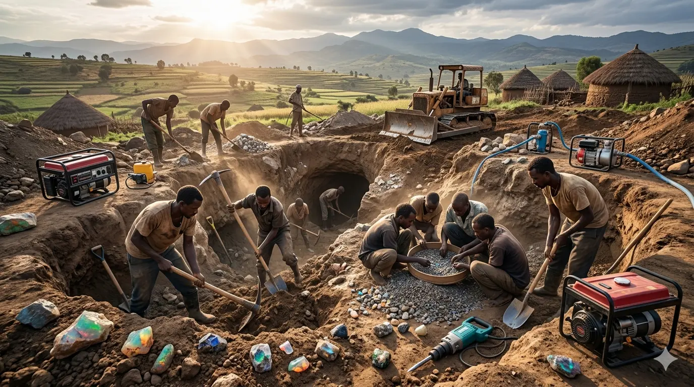 Ethiopian gemstone mining and export